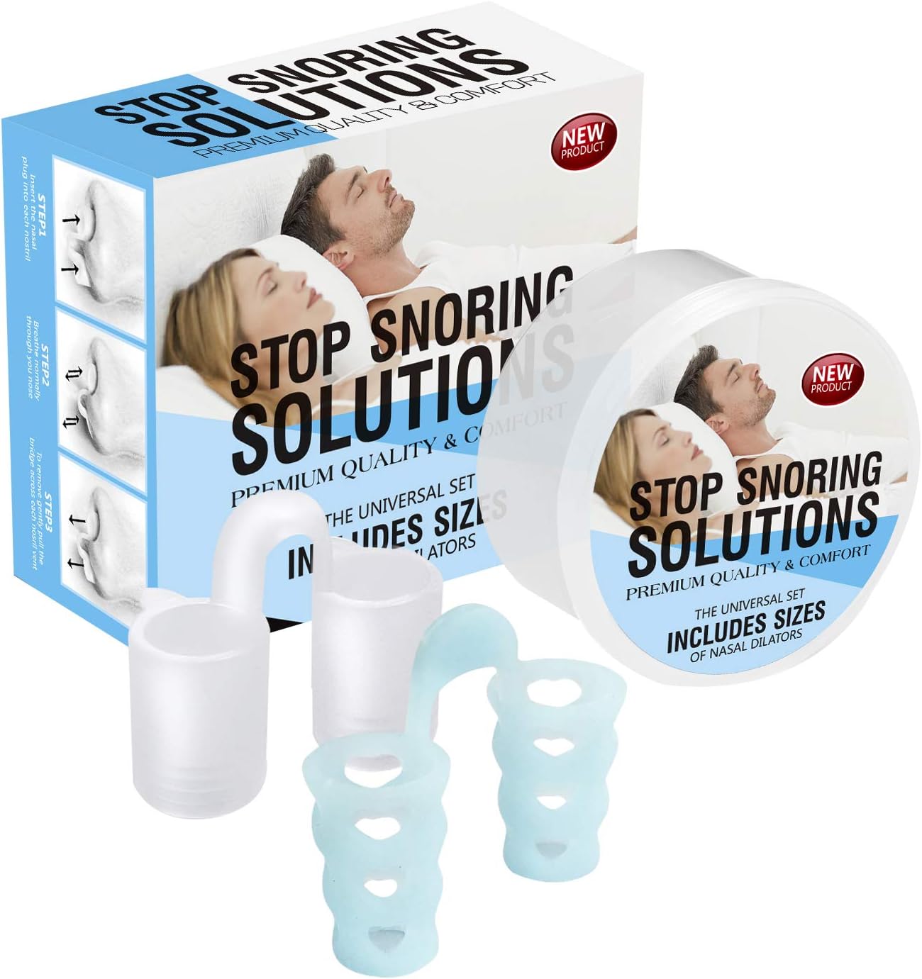 Snoring Solution Set of 4 Nasal Dilators to Ease Breathing