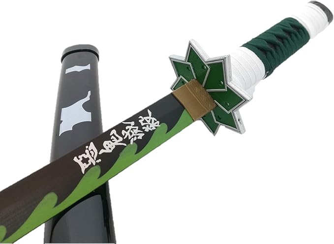 Amazon 模造刀 木製 日輪刀 不死川 実弥 しなずがわ アップグレード 鬼滅の刃 きめつのやいば 鬼殺隊 コスプレ インテリア飾り 日本刀 刀 剣 武器 S336 コスプレ 仮装 通販