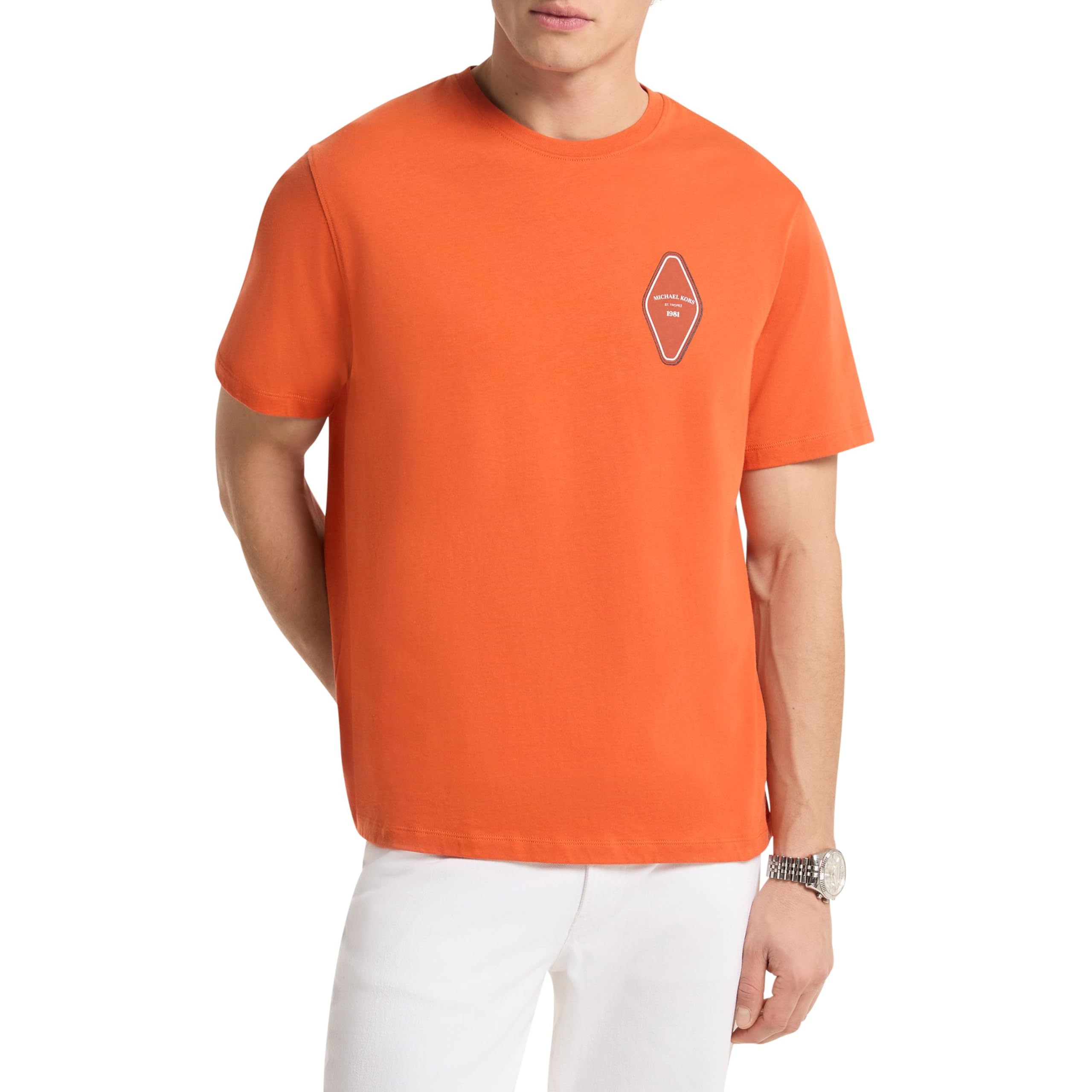 Michael Kors Men’s MK Htl Keychain Tee/Mimosa, Small