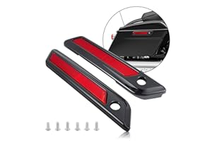 BRZOXIN Saddle Bag Latch Covers for Harley, Saddlebag Hinge Latch Covers with Reflectors Fit for 2014-2023 Touring Road King Road Glide Street Glide Ultra Limited (ABS, Red)