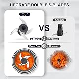LINKChef Mini Food Processor 500ml Chopper 2 Speed 260W Bowl Blades view 3