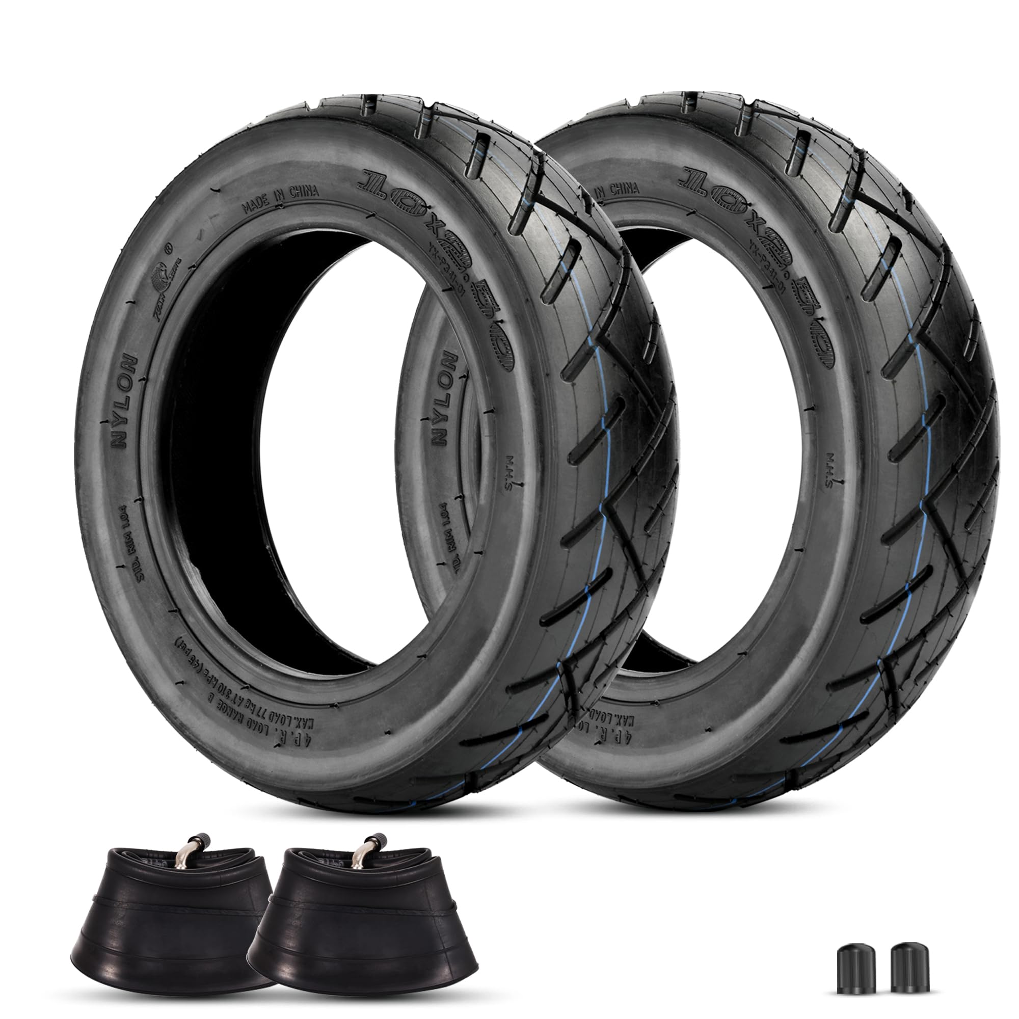 Photo 1 of RUTU 10 x 2.50 tire and Inner Tube Replacement for Smart Self Balancing Electric Scooters, Hover Board Fits 10" Scooter Wheels, 36v, 48v, 400w, 500w, 800w Hub Motor, High Rubber Content Pack of 2