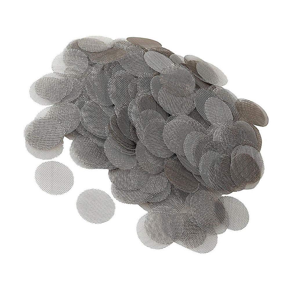 500Pcs Smoking Pipe Screen Stainless Steel 20mm Smoking Screens Filters for Tobacco Pipes and Bongs