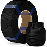 ELEGOO PLA Basic Refill Filament 1.75mm Black 1KG, 3D Printer Filament No Spool Dimensional Accuracy +/- 0.02mm, 3D Printing PLA for Reusable Spool Refilling
