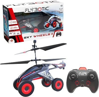 Flybotic Sky Wheels II vehículo Volador radiocontrol 2 en 1, Rueda por Tierra y despega para Volar, helicóptero con Ruedas, Producto Oficial, para niños Desde 8 años (62004569)