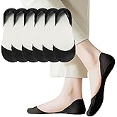 No Show Socks for Flats Heels Pumps Lofers Low Cut Non-Slip Invisible Liner Socks for Women by Flammi