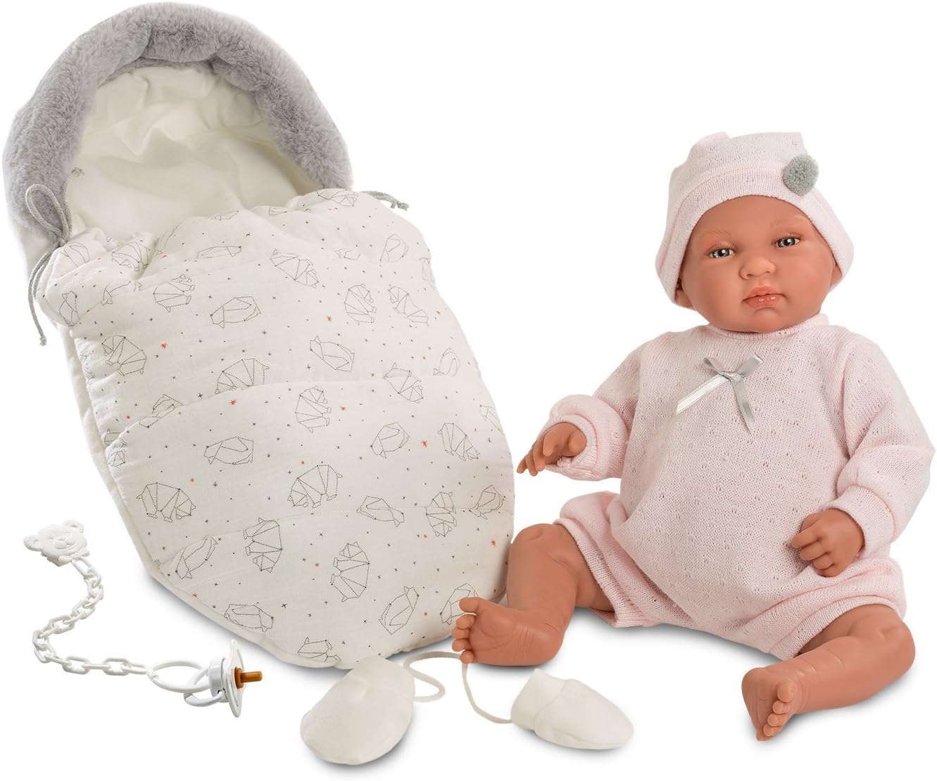 Llorens 84424 Newborn Beba Doll, 44 cm
