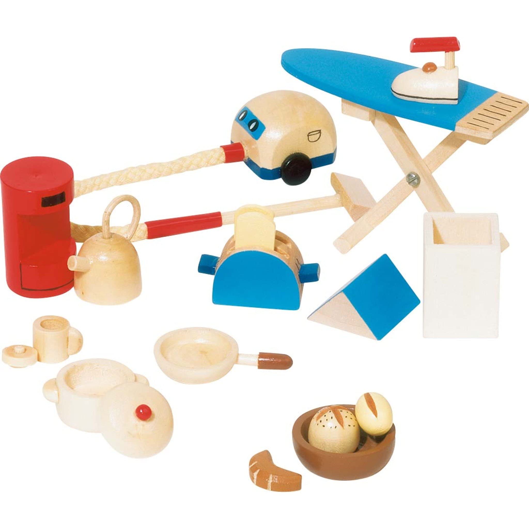 GoKi 51939 Wooden Kitchen Accessories for Dolls Houses, 8 x 8 x 2 cm