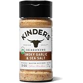 Kinder's Organic Smoky Garlic &amp; Sea Salt, Premium Quality Seasoning, MSG Free and USDA Certified Organic, 4 oz