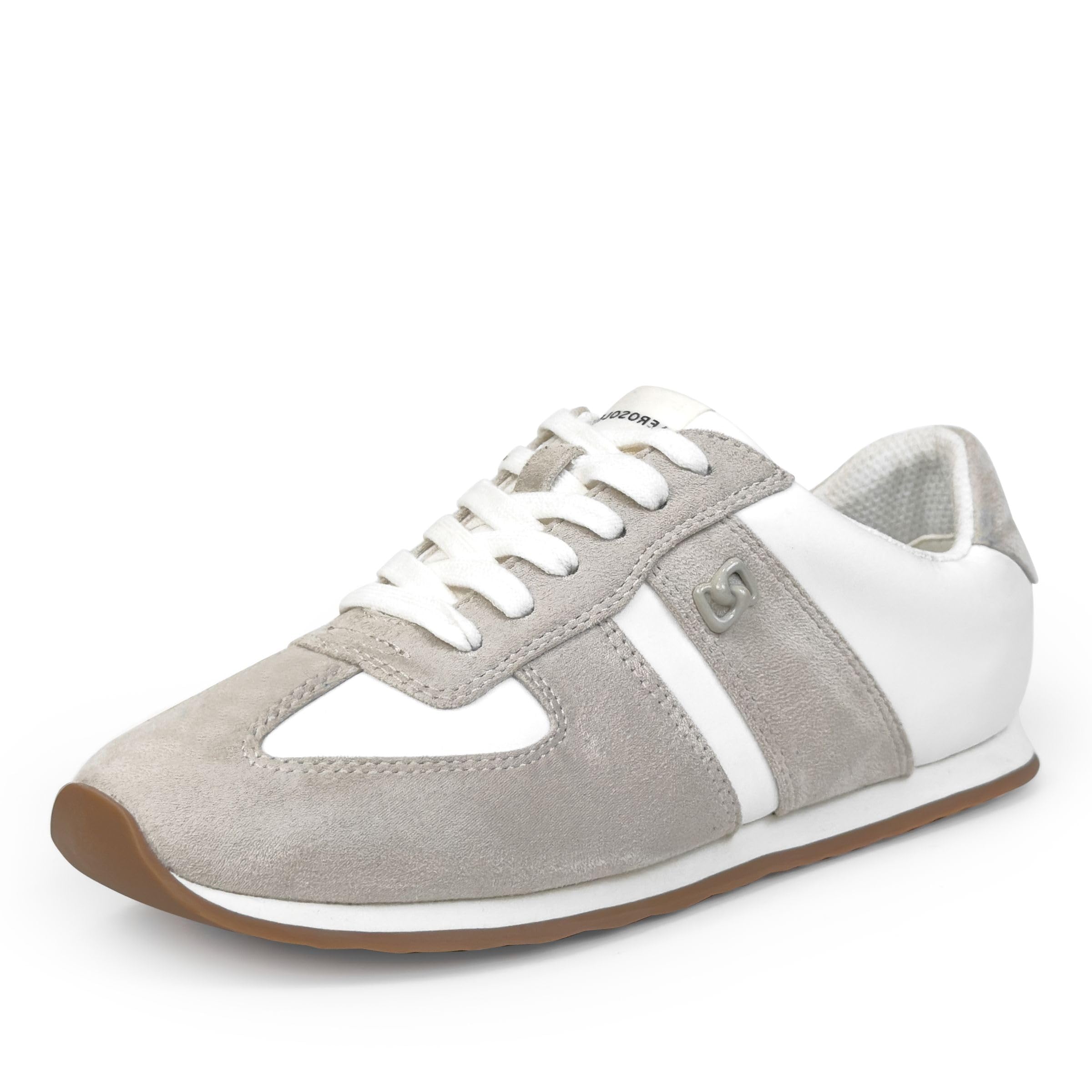 Aerosoles Women's JETT Sneaker, Stone Faux Suede/Nylon, 10M