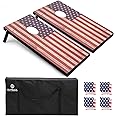 Outball Cornhole Set 4x2 and 3X2 Regulation Size Corn Holes Sets with Carrying Bags & 8 Bean Bags Cornhole Boards Bean Toss Games for Adults Family Outdoor Beach Lawn Outside Backyard Games