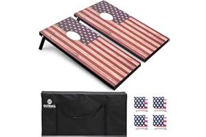 Outball Cornhole Set 4x2 and 3X2 Regulation Size Corn Holes Sets with Carrying Bags & 8 Bean Bags Cornhole Boards Bean Toss Games for Adults Family Outdoor Beach Lawn Outside Backyard Games