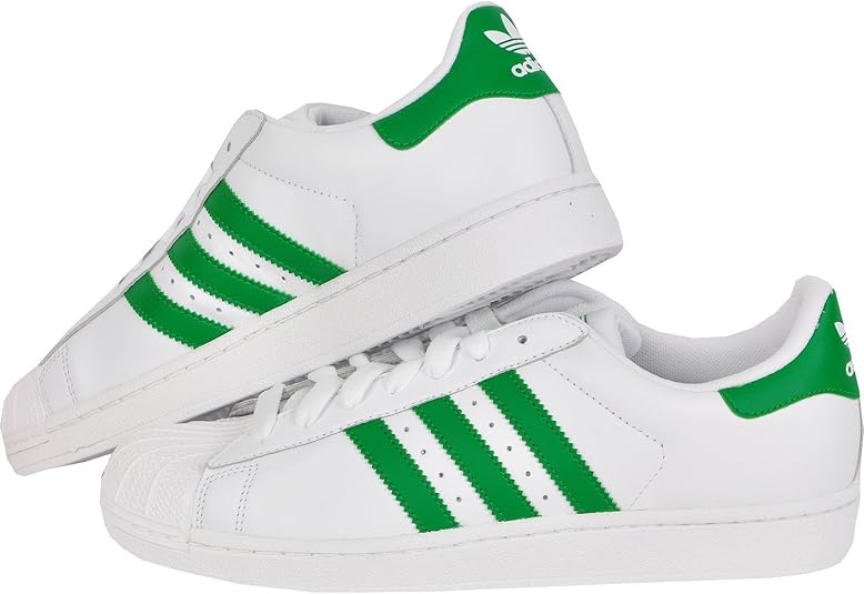 adidas Originals Superstar 2 II W Men's Sneakers Shoes Oversize White Green - White, 55 2/3 EU 