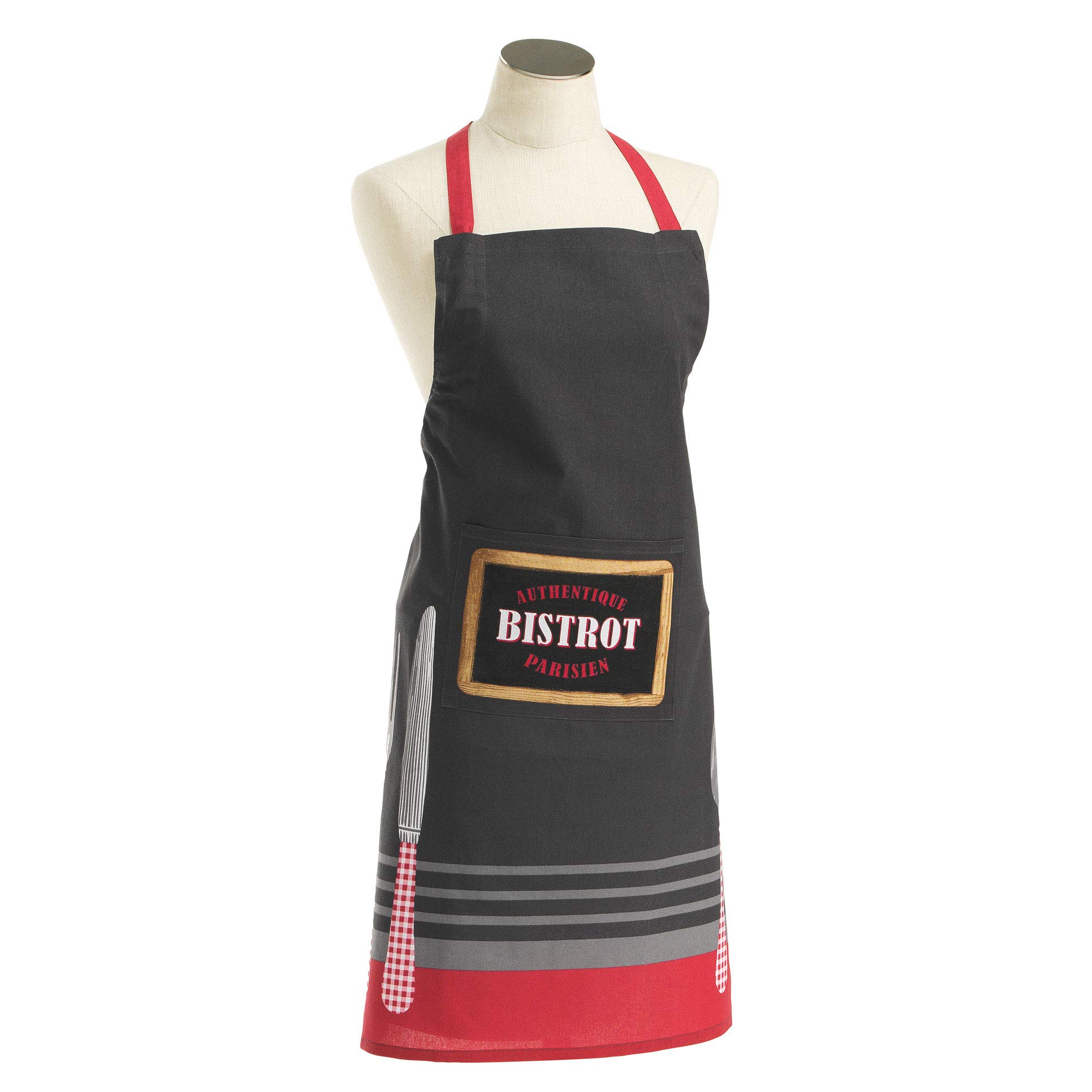 Douceur d'Intérieur Bistro Apron + Pocket 60 x 84 cm Red