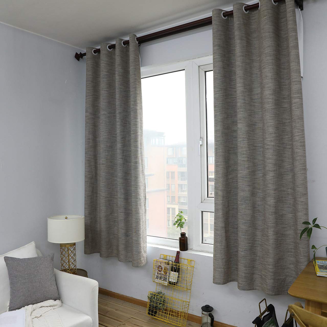 Amazon Com Simple Modern Half Blackout Curtains Bay