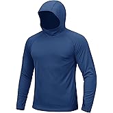 TACVASEN Men's Rash Guard Sun Hoodie Long Sleeve UPF 50+ Sun Protection SPF Quick Dry Hiking Swim Fishing Shirt
