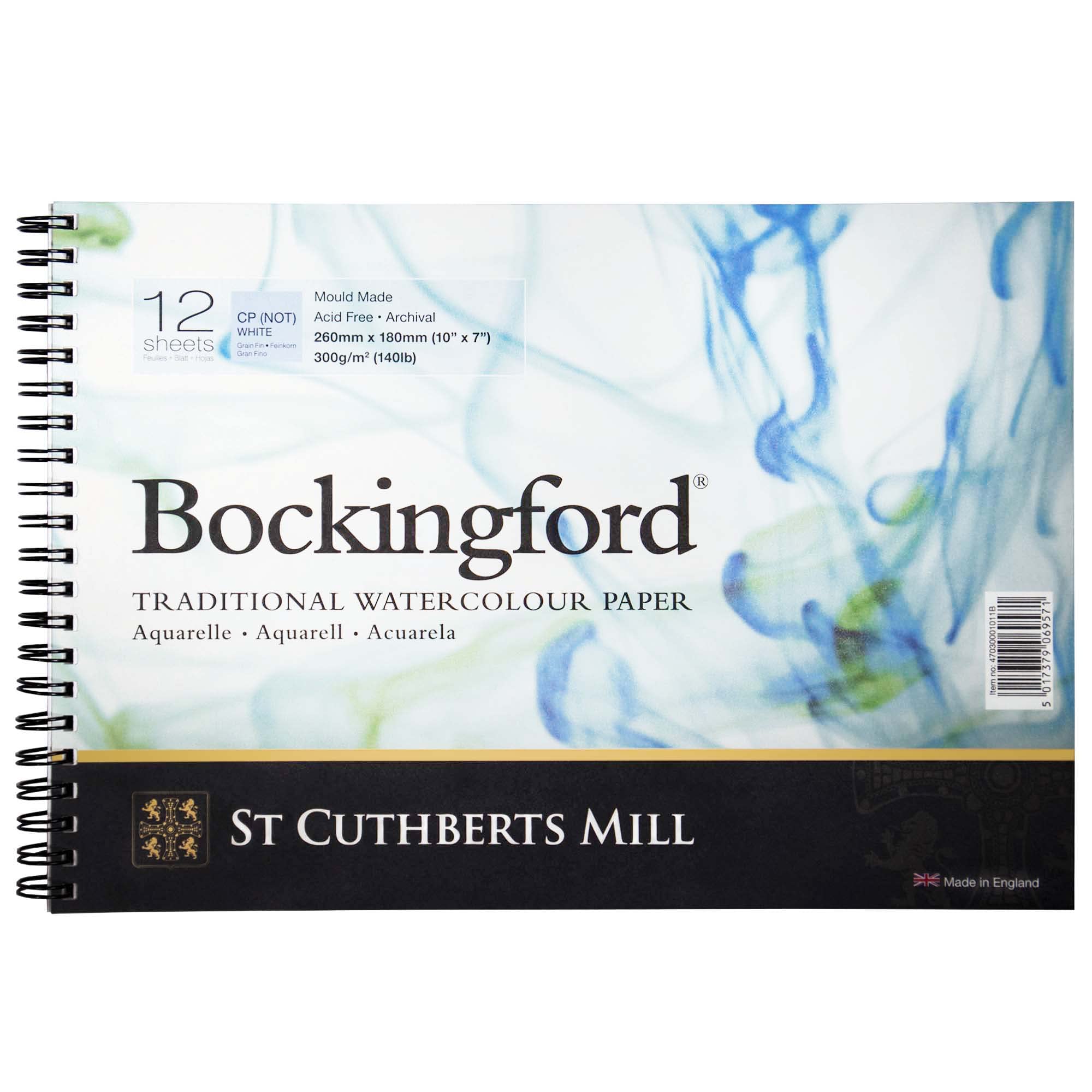 Bockingford 300gsm Spiral Watercolour Pad10 x 7" (260 x 180mm)
