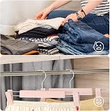 GUANJUNE Clothes Pants Hangers 10 Pack Pink with 360° Swivel Hooks view 5