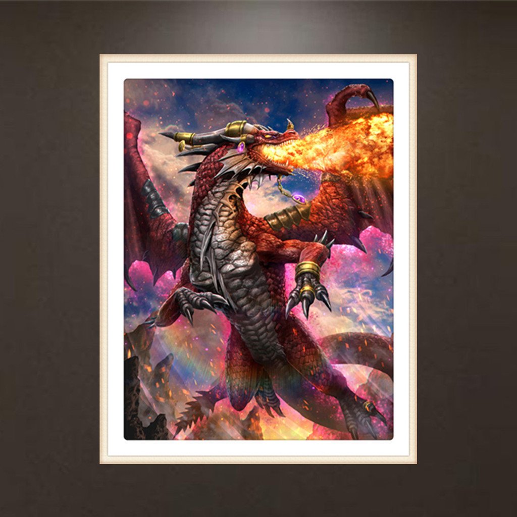 Kofun 5d Diy Diamant Malerei 5d Diy Malen Malen Nach Zahlen Diamanten Stickerei Malerei Kreuzstich Kit Diy Wohnkultur Drachen 30x38 Cm Nadelarbeiten Kreuzstich Barbersandbrothers Com