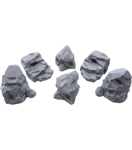EnderToys Paintable Crystal Clusters - 3D Printed Terrain For 28mm Tabletop Wargaming (9 Pieces) - View #6