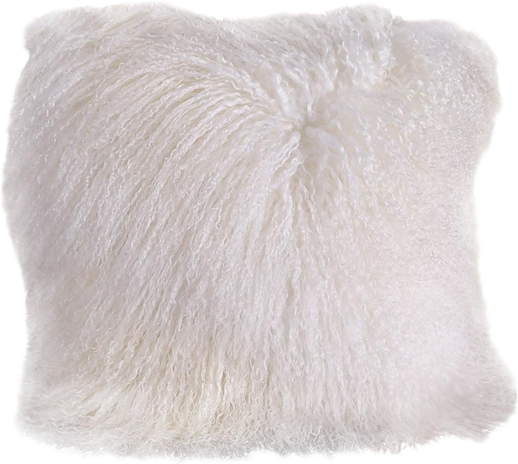 Amazon Com Peigee Genuine Leather 100 Lamb Wool Cushion
