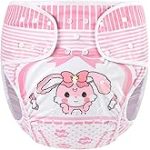 Littleforbig Washable Adjustable Reusable Waterproof Cloth Adult Diaper Wrap Cover - Baby Usagi Pattern M