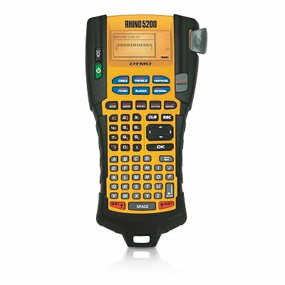 DYMO Industrial Label Maker Rhino 5200 Label Maker Time-Saving Hot Keys Prints Fast Durable For Job Sites and Heavy-Duty Labeling Jobs