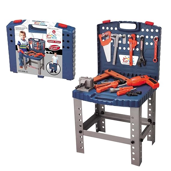 MegaToyBrand Workbench Kids Tool Set Top Quality Toy w/12
