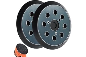 2 Pack 5 Inch Replacement Pad for Makita Sander 743081-8, 743051-7, Fits Makita BO5010, Porter Cable 390K 382 343/VS, Ryobi R