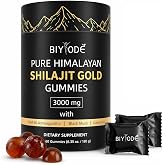 BIYODE Shilajit Gummies for Men Micronutrients: Pure Shilajit from Himalayan Rich in Ashwagandha Gaulshura Fulvic Acid 85 Micronutrients Suitable for Men No Added Sugar 60 Gummies 30 Day Supply