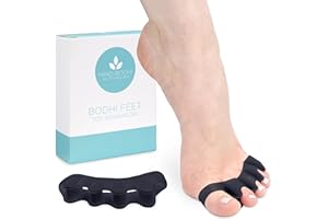 MIND BODHI HEALTH & WELLNESS Mind Bodhi Toe Separators: Correcting Bunions and Restoring Toes to Their Original Shape (For Men and Women, Toe Spacers, Bunion Corrector) - Black