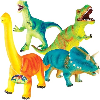 toysmith soft dinosaur set