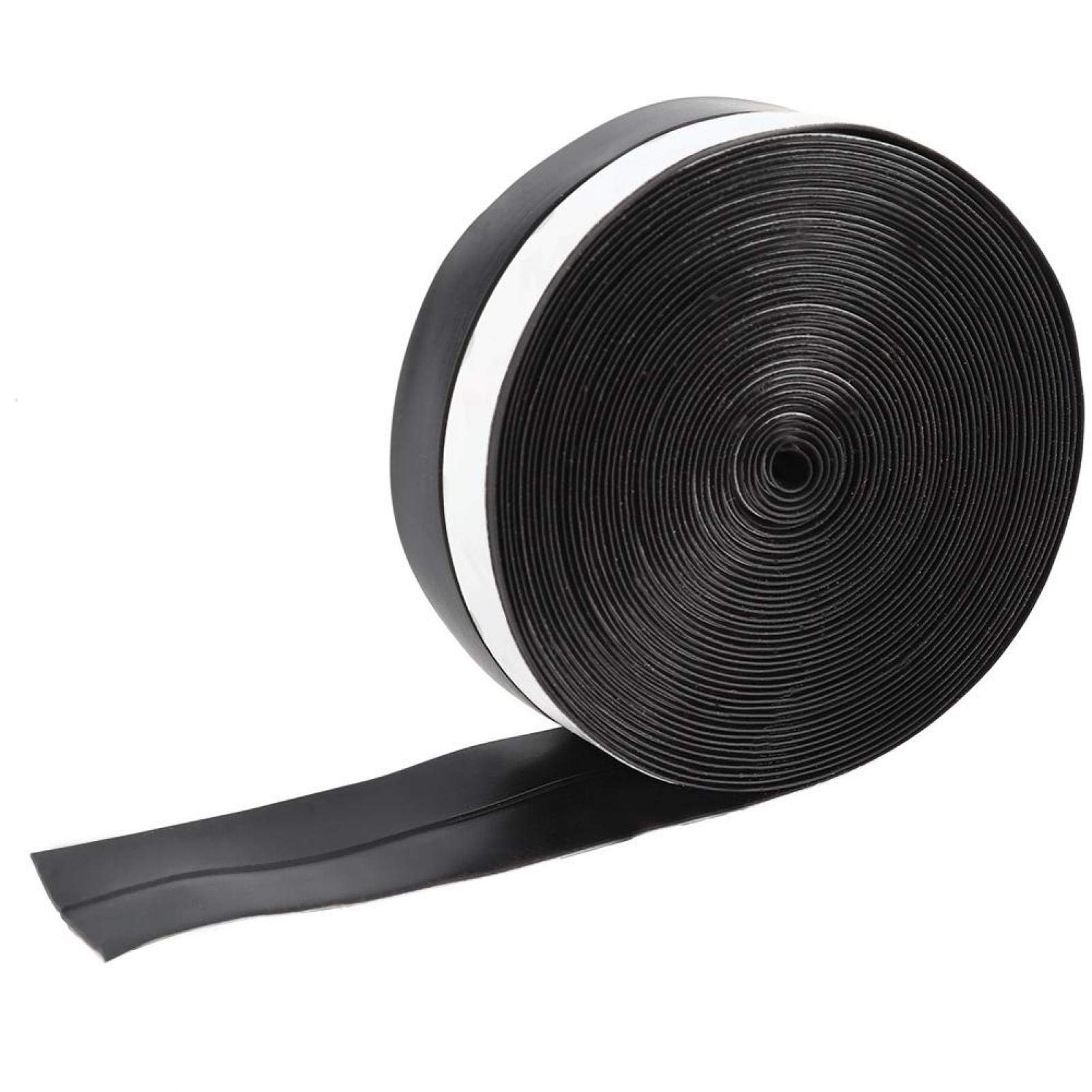 Raguso Bath Sealant Strip Self Adhesive,Bathroom Caulk Strip,5m 25mm Door Window Sound Insulation Dust Prevent Sealing Strip Sealant Tape Mildewproof Waterproof Sealing Tape(Black)