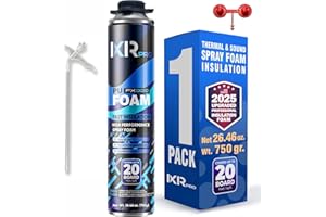 ixirpro Spray Foam Insulation Can (26.46 oz. / 750 g) Expanding Sealant, Closed Cell Spray Foam Heat Acoustic Insulation, High Density, Walls Ceiling Windows Doors