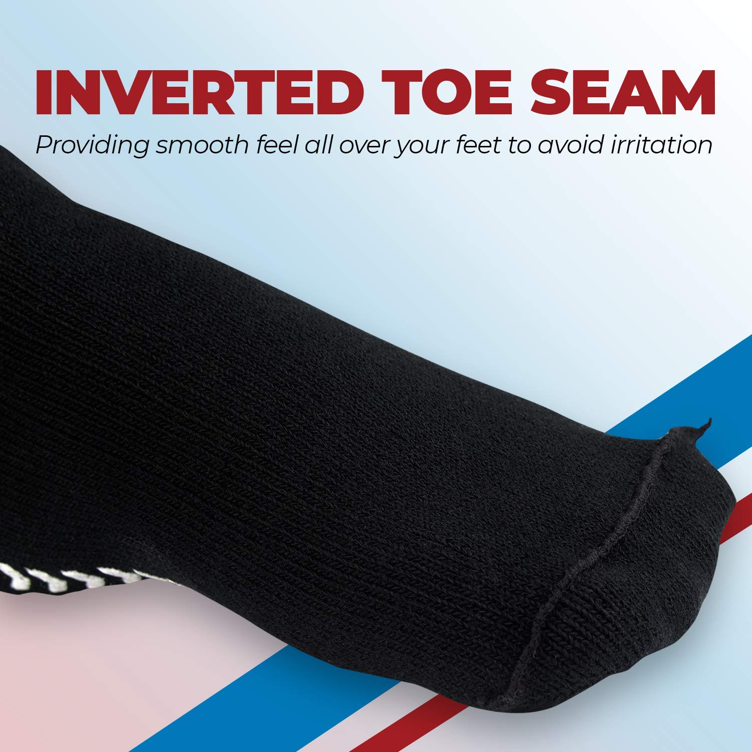 3 Pairs Extra Wide Socks for Swollen Feet - Non Slip Diabetic Socks for Men, Hospital Use