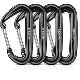 B-Mardi Carabiner Clips Heavy Duty 12kN (2697 lbs)-Lightweight Locking Carabiners for Camping, Hiking, Hammock, Dog Leash Harness, Outdoor and Gym etc, Keychains& Utility