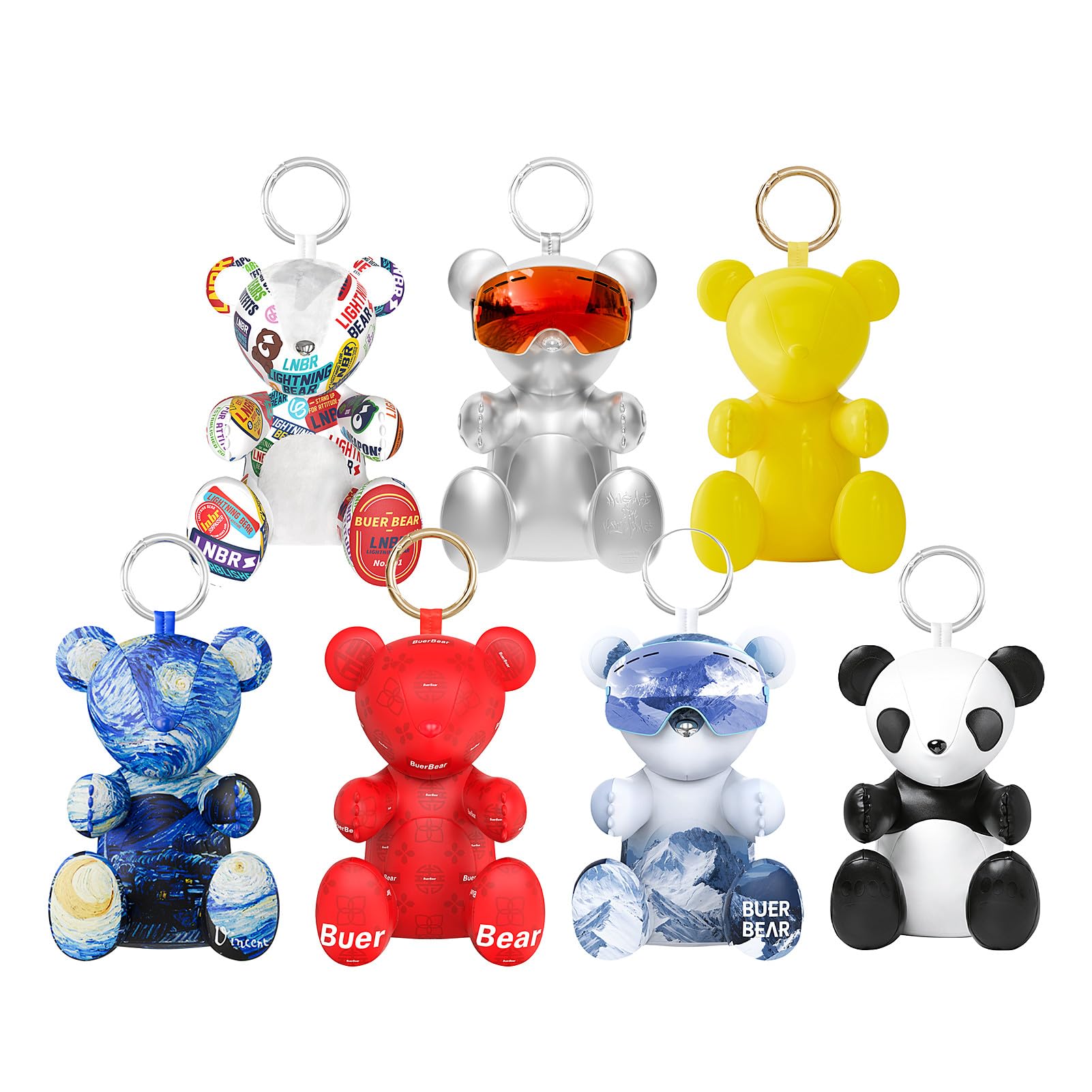 View 1 of ***PLZ READ DESCRIPTION**YOU ONLY GET 1 BUT IT IS SUPPOSED TO BE A SURPRISE WHICH ONE YOU GET***SURUIMA GK Buerbear Blind Box?Buerbear Figure Toys 1PC (1 of 7 Possible Styles) 6th Anniversary Collectionion Keychain & Bag Charm Birthday Gifts ***PLZ READ D