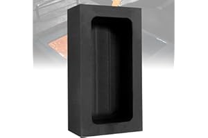GanFindX 1 PCS (1KG Au-56ML) Pure Graphite Ingot Molds for Melting Casting Refining Gold Silver Metal Aluminum Copper Brass with Packing Box