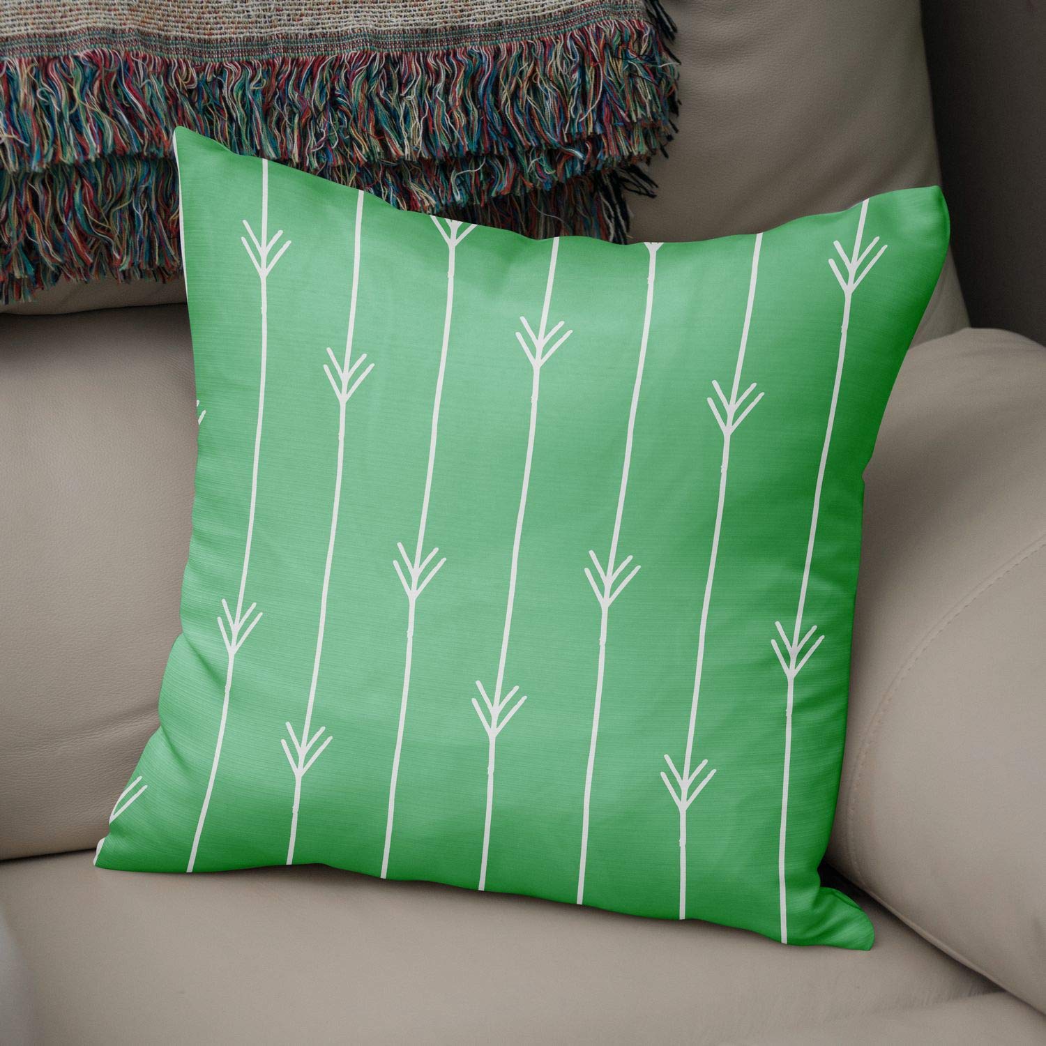 Bonamaison Decorative Cushion Cover Petrol Green & White, Throw Pillow Covers, Home Decorative Pillowcases for Livingroom, Sofa, Bedroom, Size: 43X43 Cm - Designed and Manufactured in Turkey