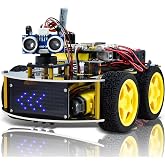 KEYESTUDIO Smart Car Kit,4WD Programmable DIY Starter Kit for Arduino for Uno R3,Electronics Programming Project/STEM Educational/Science Coding Kit for Teens Adults15+