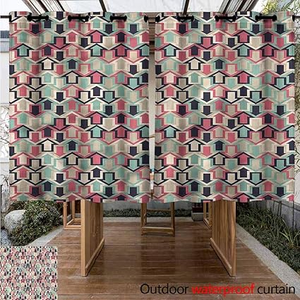 Sunnyhome cortina de puerta abstracta abstracta de acuarela para patio