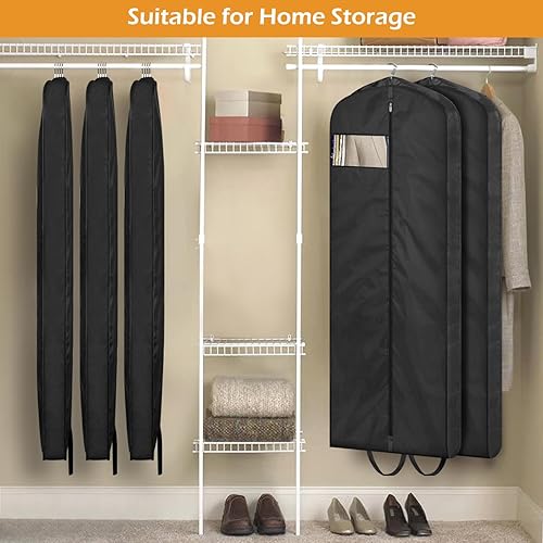 MISSLO 65" Gusseted Hanging Garment Bags for Travel Long Dress Cover Water  Resistant Sturdy Fabric Dress Bags for Gowns Long Closet Clothes Protectors,  Black in Saudi Arabia | Whizz Garment Bags