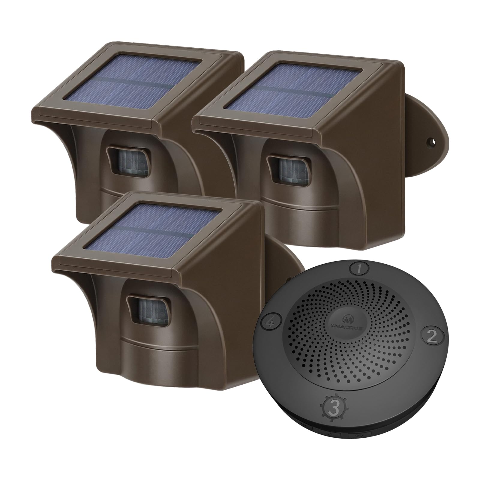 eMACROS Long Range Solar Wireless Driveway Alarm