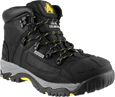 Amblers Safety FS32 Waterproof Leather Safety Boots Black UK 10 Steel Toe