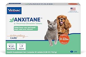 Virbac Anxitane Tablets, Small Dog/Cat, 50mg, 30 Count