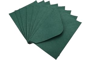 PATIKIL Mini Envelopes, 50 Pack Mini Gift Card Business Card Envelope for Greeting Weddings, Dark Green