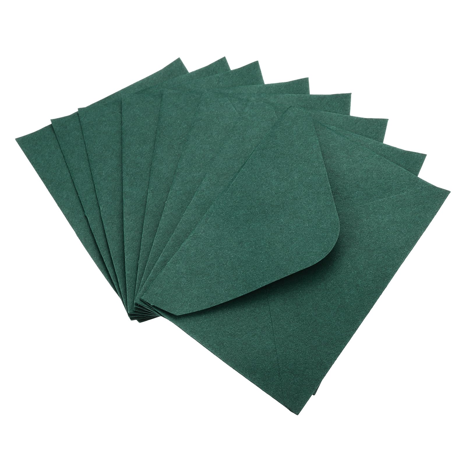 PATIKIL Mini Envelopes, 50 Pack Mini Gift Card Business Card Envelope for Greeting Weddings, Dark Green