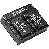 BM Premium 2-Pack of LP-E12 Batteries and USB Dual Battery Charger for Canon EOS-M, EOS M2, EOS M10, EOS M50, EOS M50 Mark II