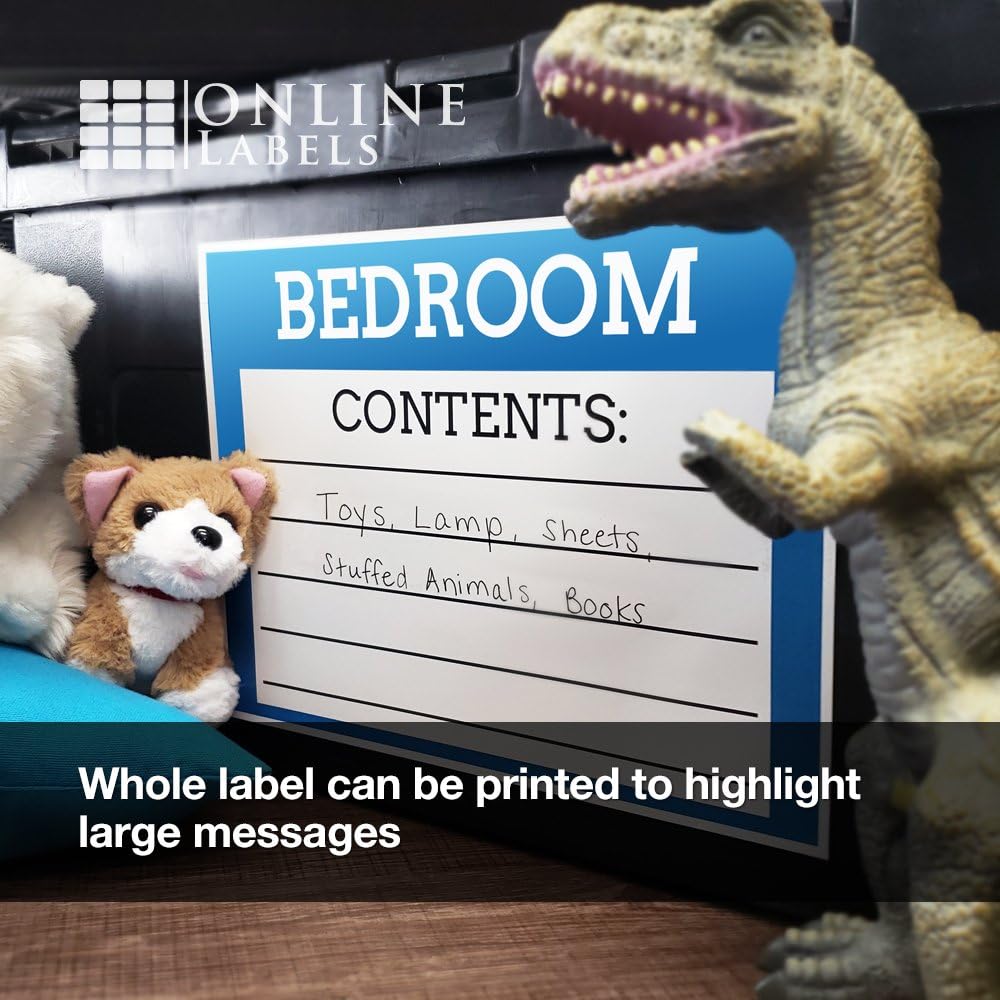 Full Sheet Labels - 8.5 x 11 - Pack 100 Sheets - Inkjet/Laser Printers - Vertical Back Slit for Easy Peeling - Online Labels : Laser Sticker Paper : Office Products