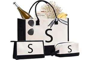 Heracantha Monogrammed Tote Bag Birthday/Mother's Day/Wedding/Bridesmaid/Anniversary/Teacher/Gifts